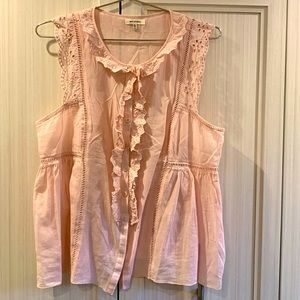 Max Studio Pink Cotton Stylish Top!